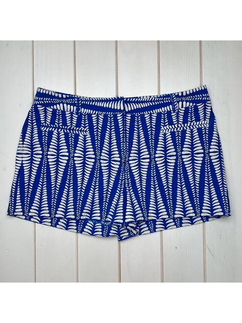 Tara Jarmon Blue and White Patterned Women Shorts